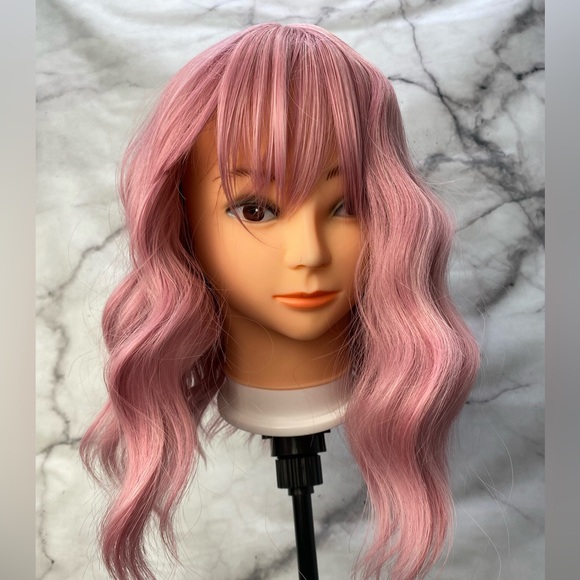 Pink Short Bob Wig - Picture 6 of 11